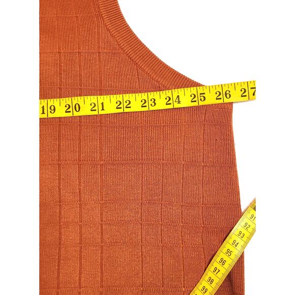 Alan Flusser Mens Vest XXL Silk Pullover Knit Sweater Copper Dad Grandpa Preppy - Picture 3 of 6